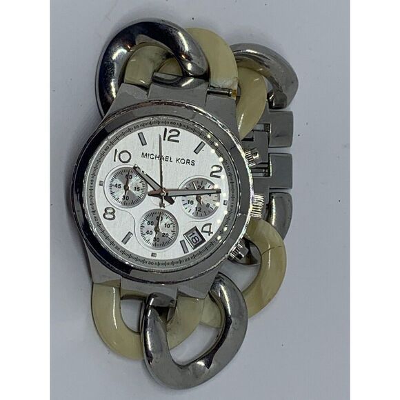 Michael Kors MK4263 Womens Stainless Steel Analog Silver Dial Quartz Watch GE113 - Picture 6 of 12